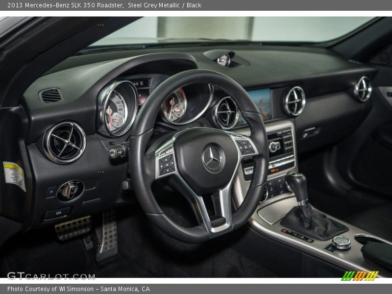 Steel Grey Metallic / Black 2013 Mercedes-Benz SLK 350 Roadster