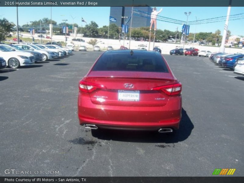 Venetian Red / Beige 2016 Hyundai Sonata Limited