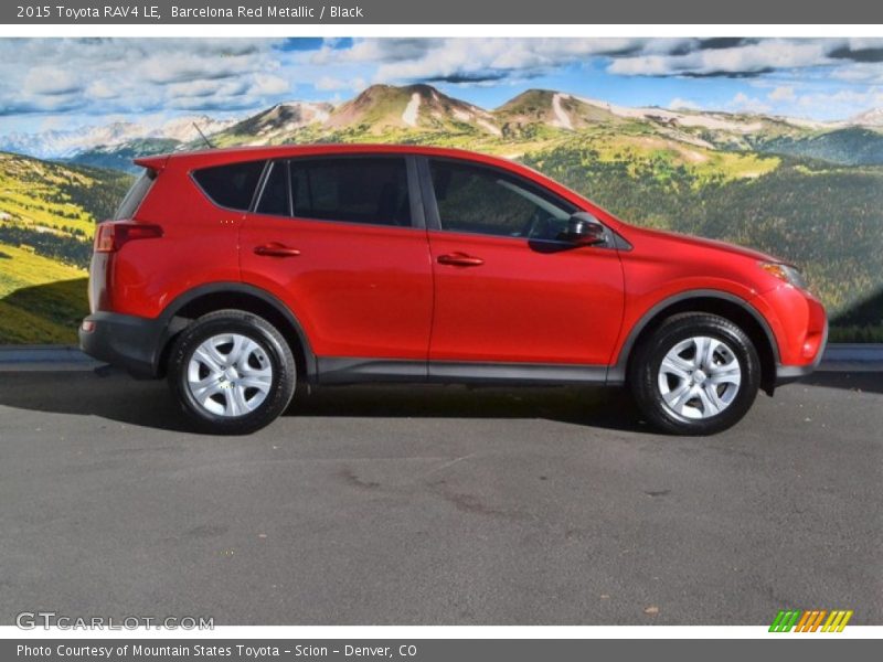 Barcelona Red Metallic / Black 2015 Toyota RAV4 LE