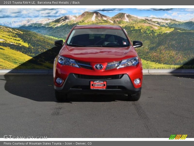 Barcelona Red Metallic / Black 2015 Toyota RAV4 LE