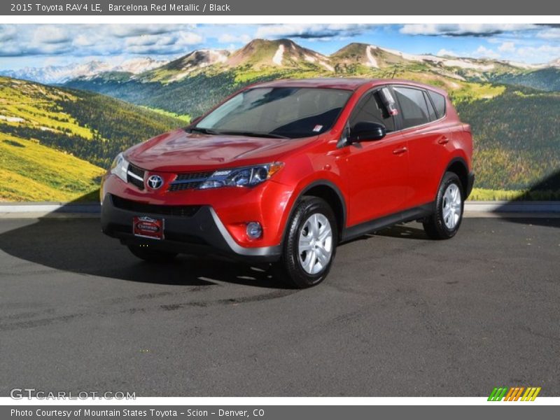 Barcelona Red Metallic / Black 2015 Toyota RAV4 LE