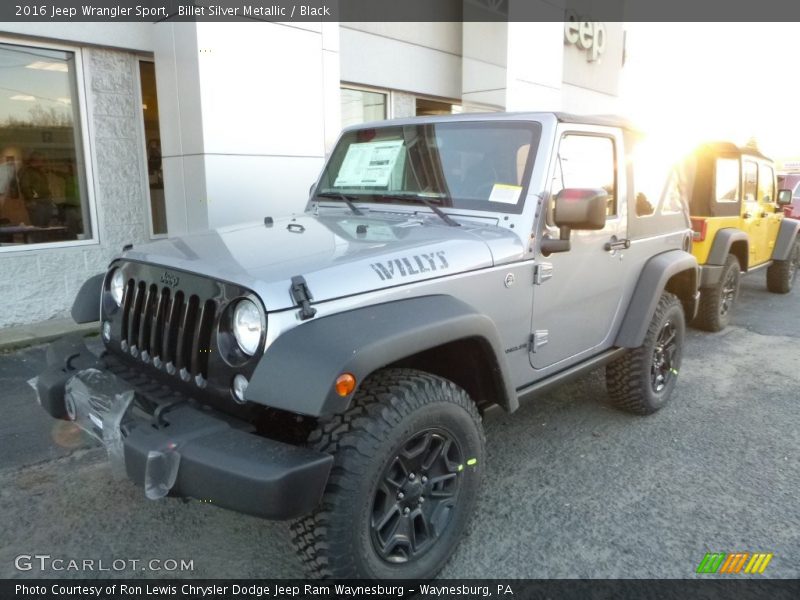 Billet Silver Metallic / Black 2016 Jeep Wrangler Sport