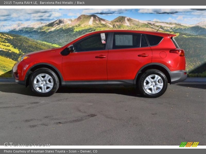 Barcelona Red Metallic / Black 2015 Toyota RAV4 LE