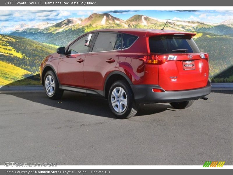 Barcelona Red Metallic / Black 2015 Toyota RAV4 LE