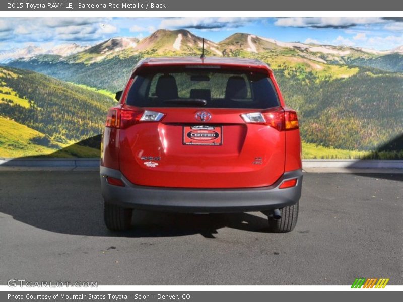 Barcelona Red Metallic / Black 2015 Toyota RAV4 LE