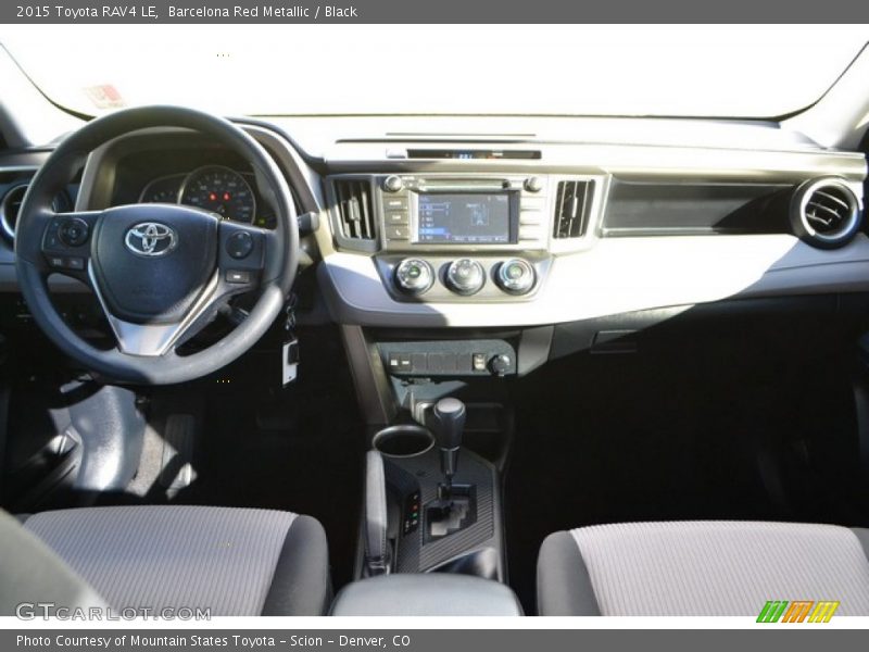 Barcelona Red Metallic / Black 2015 Toyota RAV4 LE