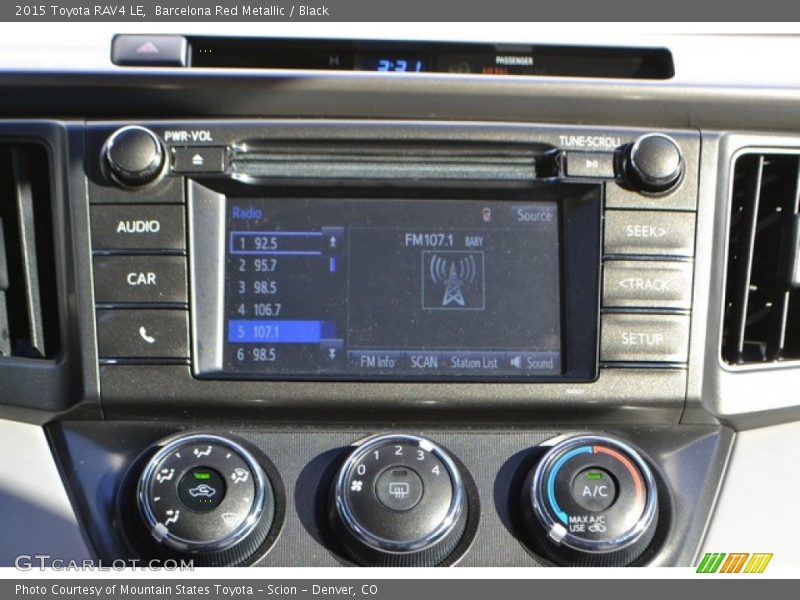 Barcelona Red Metallic / Black 2015 Toyota RAV4 LE