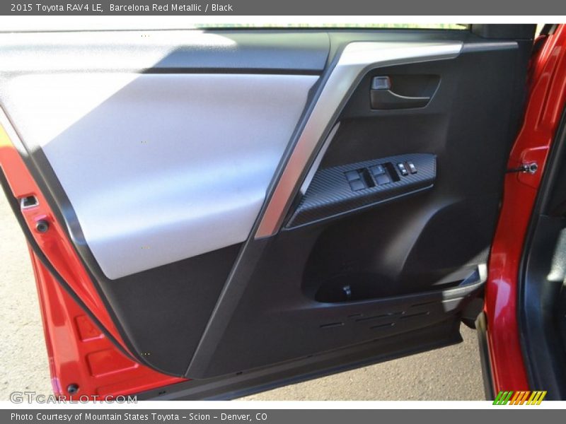 Barcelona Red Metallic / Black 2015 Toyota RAV4 LE