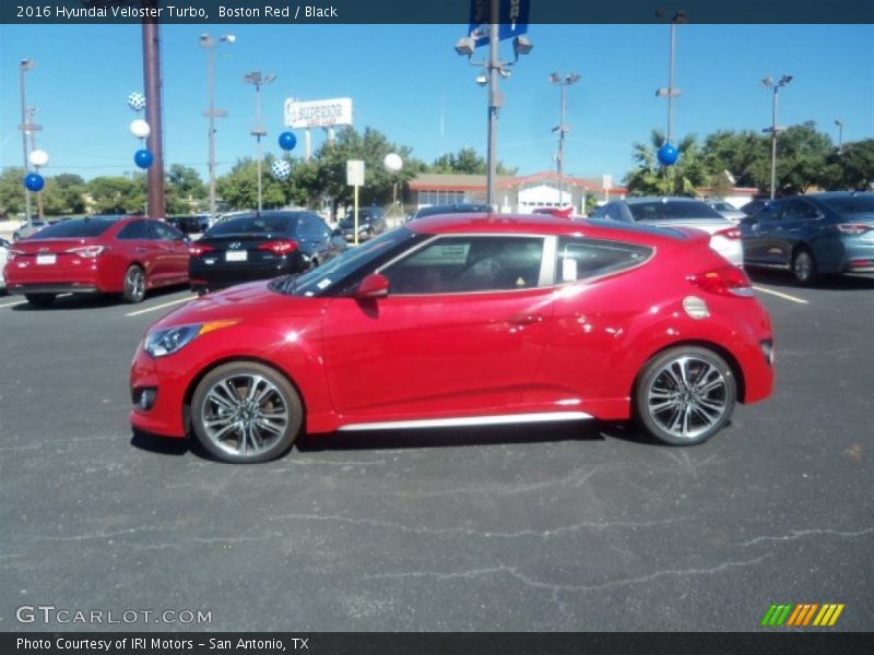 Boston Red / Black 2016 Hyundai Veloster Turbo
