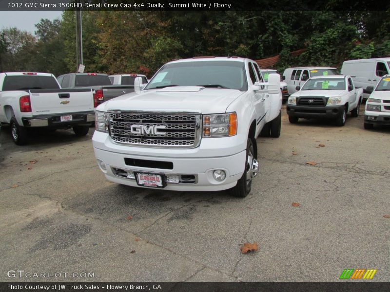 Summit White / Ebony 2012 GMC Sierra 3500HD Denali Crew Cab 4x4 Dually