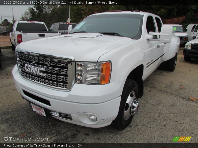Summit White / Ebony 2012 GMC Sierra 3500HD Denali Crew Cab 4x4 Dually