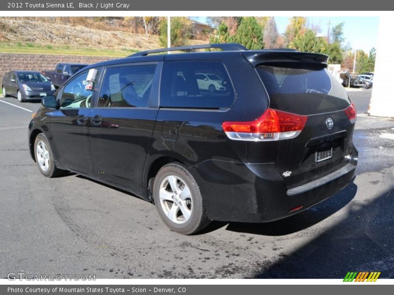 Black / Light Gray 2012 Toyota Sienna LE