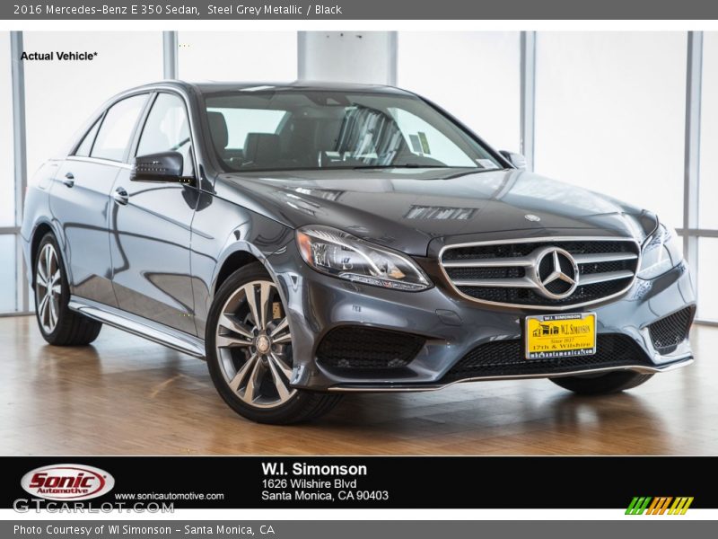 Steel Grey Metallic / Black 2016 Mercedes-Benz E 350 Sedan