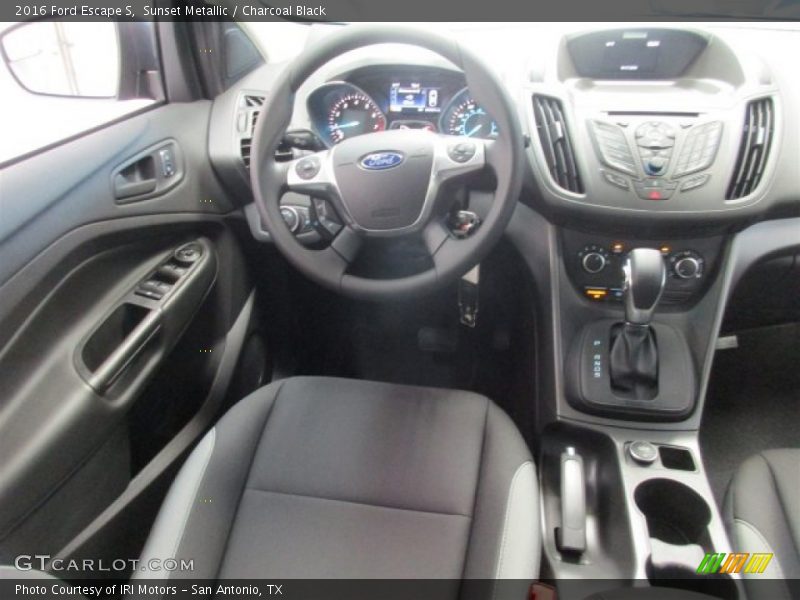 Sunset Metallic / Charcoal Black 2016 Ford Escape S