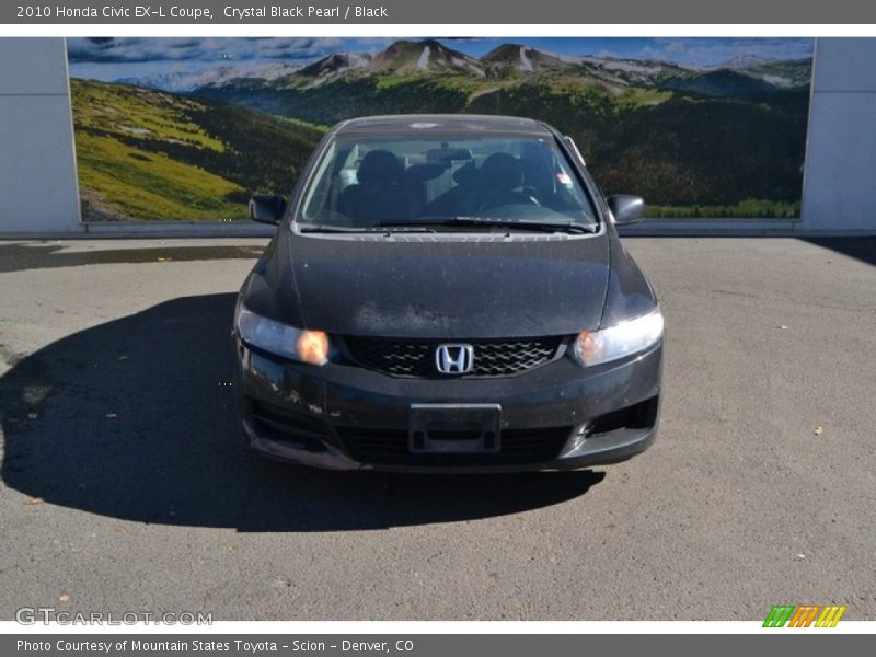 Crystal Black Pearl / Black 2010 Honda Civic EX-L Coupe