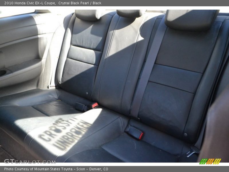 Crystal Black Pearl / Black 2010 Honda Civic EX-L Coupe