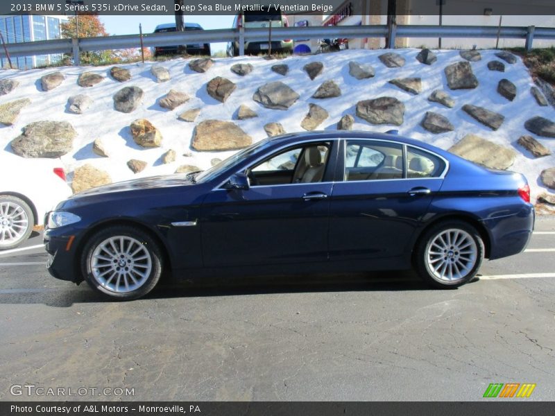 Deep Sea Blue Metallic / Venetian Beige 2013 BMW 5 Series 535i xDrive Sedan