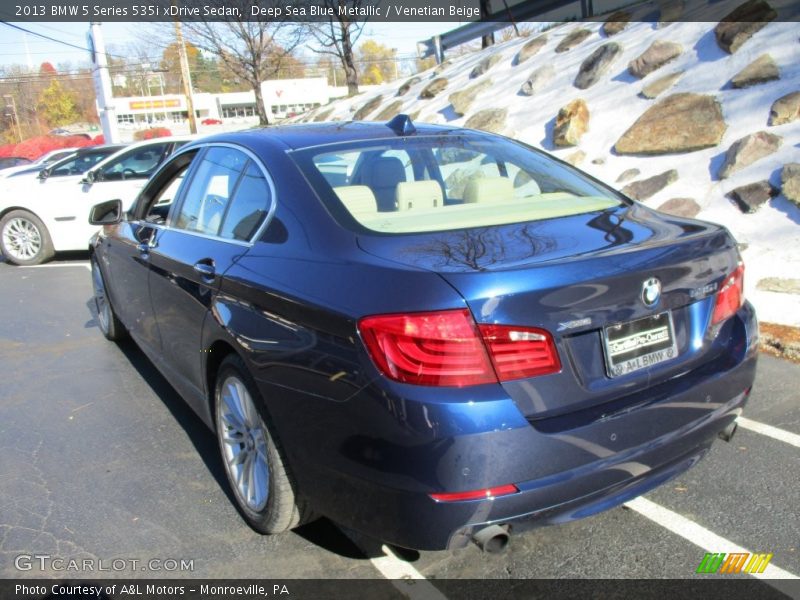 Deep Sea Blue Metallic / Venetian Beige 2013 BMW 5 Series 535i xDrive Sedan
