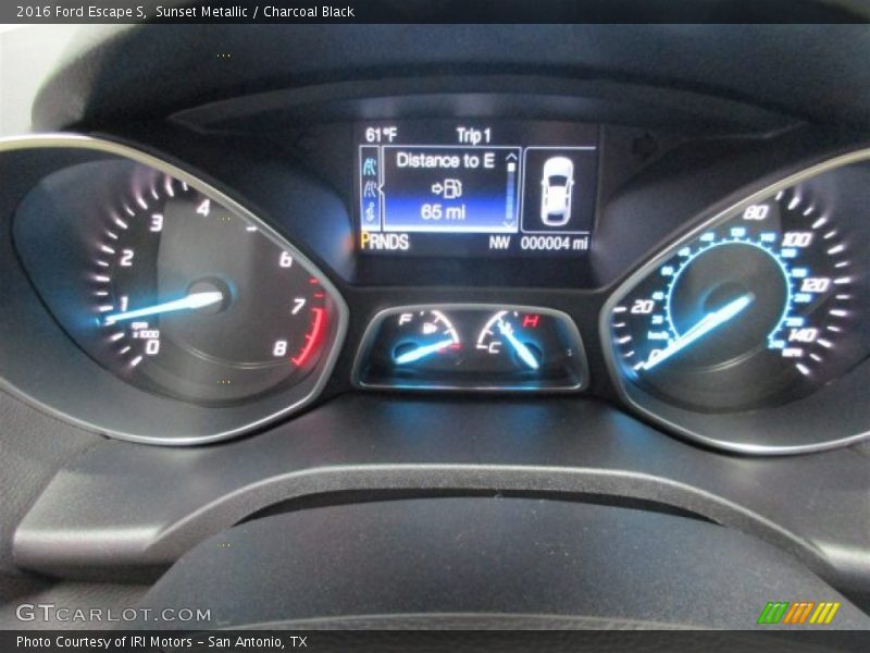 Sunset Metallic / Charcoal Black 2016 Ford Escape S
