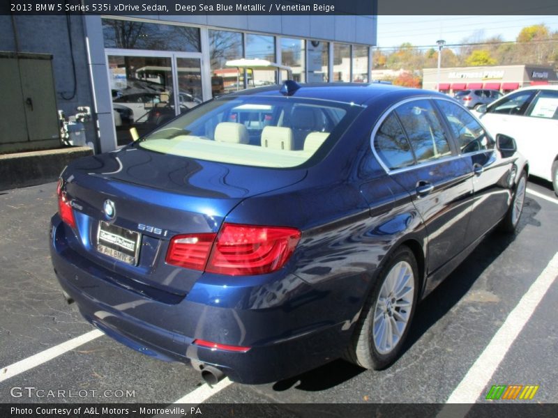 Deep Sea Blue Metallic / Venetian Beige 2013 BMW 5 Series 535i xDrive Sedan