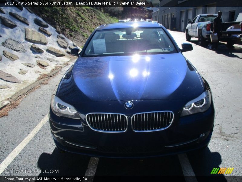 Deep Sea Blue Metallic / Venetian Beige 2013 BMW 5 Series 535i xDrive Sedan