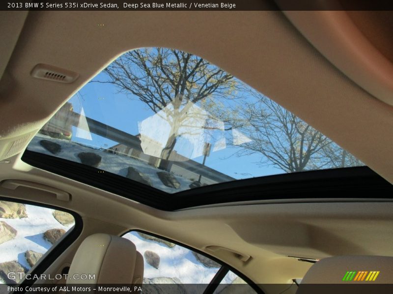 Deep Sea Blue Metallic / Venetian Beige 2013 BMW 5 Series 535i xDrive Sedan