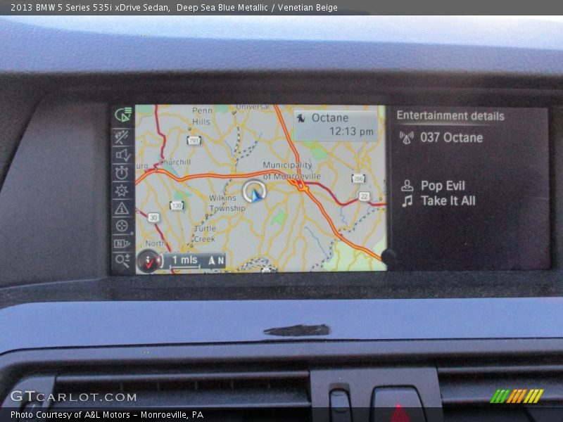 Deep Sea Blue Metallic / Venetian Beige 2013 BMW 5 Series 535i xDrive Sedan