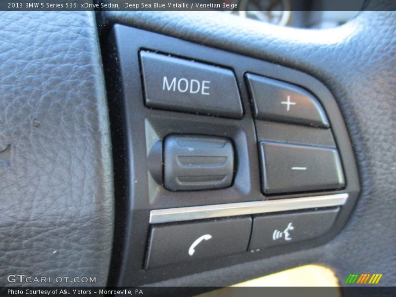 Deep Sea Blue Metallic / Venetian Beige 2013 BMW 5 Series 535i xDrive Sedan