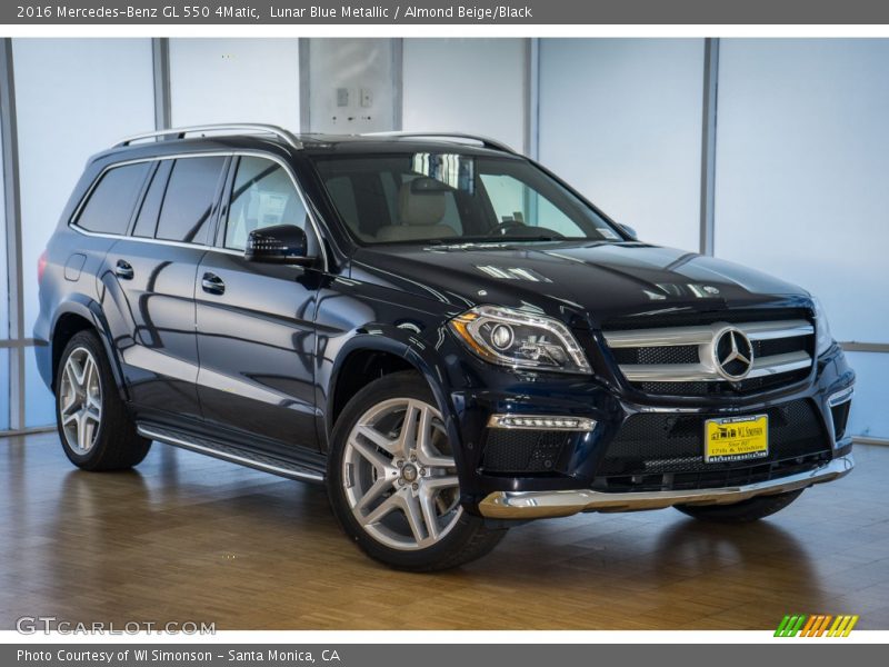 Lunar Blue Metallic / Almond Beige/Black 2016 Mercedes-Benz GL 550 4Matic