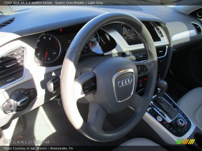 Quartz Grey Metallic / Light Grey 2009 Audi A4 3.2 quattro Sedan