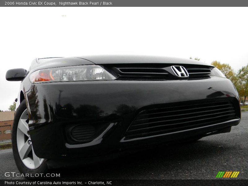 Nighthawk Black Pearl / Black 2006 Honda Civic EX Coupe