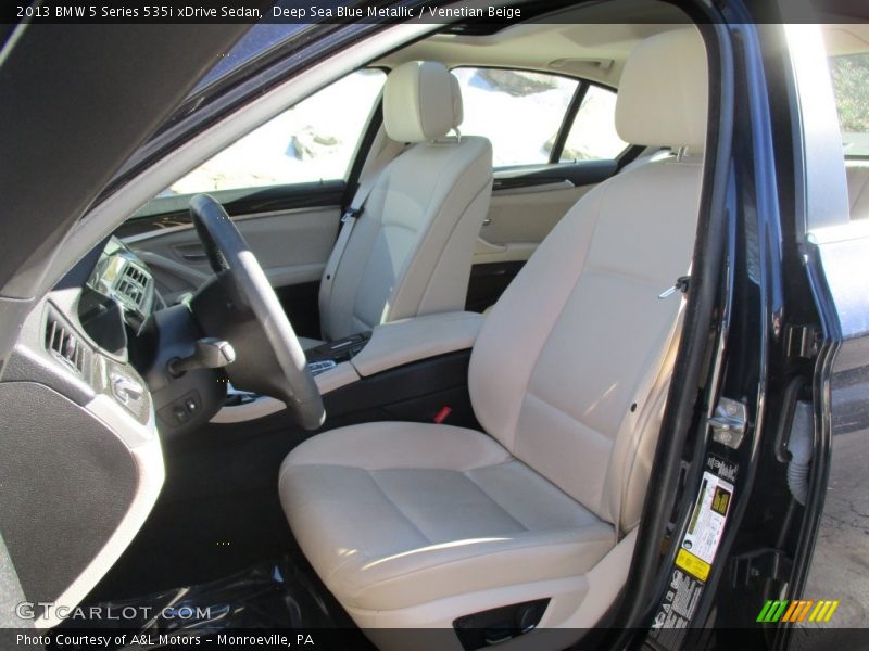 Deep Sea Blue Metallic / Venetian Beige 2013 BMW 5 Series 535i xDrive Sedan