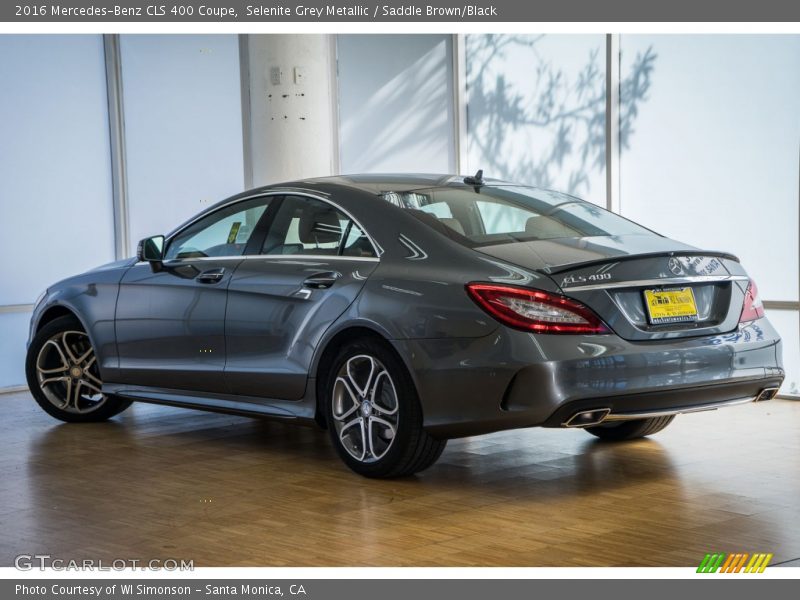 Selenite Grey Metallic / Saddle Brown/Black 2016 Mercedes-Benz CLS 400 Coupe