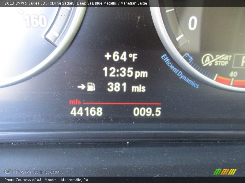 Deep Sea Blue Metallic / Venetian Beige 2013 BMW 5 Series 535i xDrive Sedan