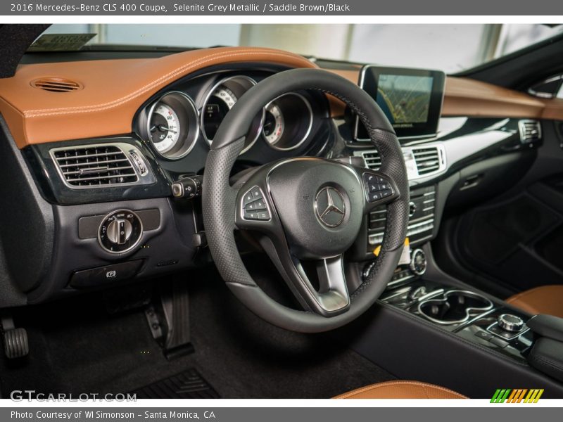 Selenite Grey Metallic / Saddle Brown/Black 2016 Mercedes-Benz CLS 400 Coupe