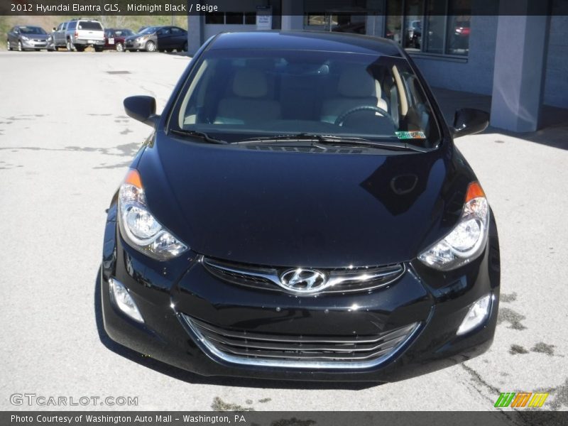 Midnight Black / Beige 2012 Hyundai Elantra GLS