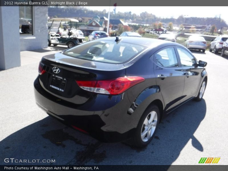 Midnight Black / Beige 2012 Hyundai Elantra GLS