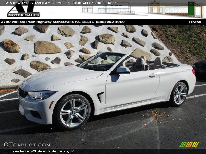 Alpine White / Venetian Beige 2016 BMW 4 Series 428i xDrive Convertible