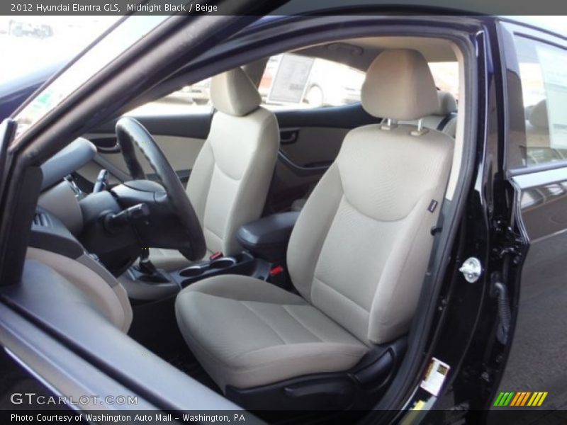 Midnight Black / Beige 2012 Hyundai Elantra GLS