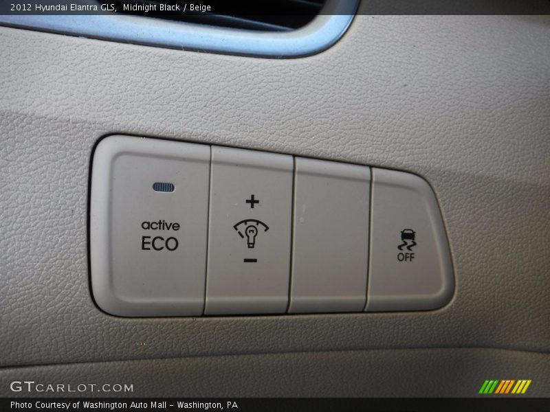 Midnight Black / Beige 2012 Hyundai Elantra GLS