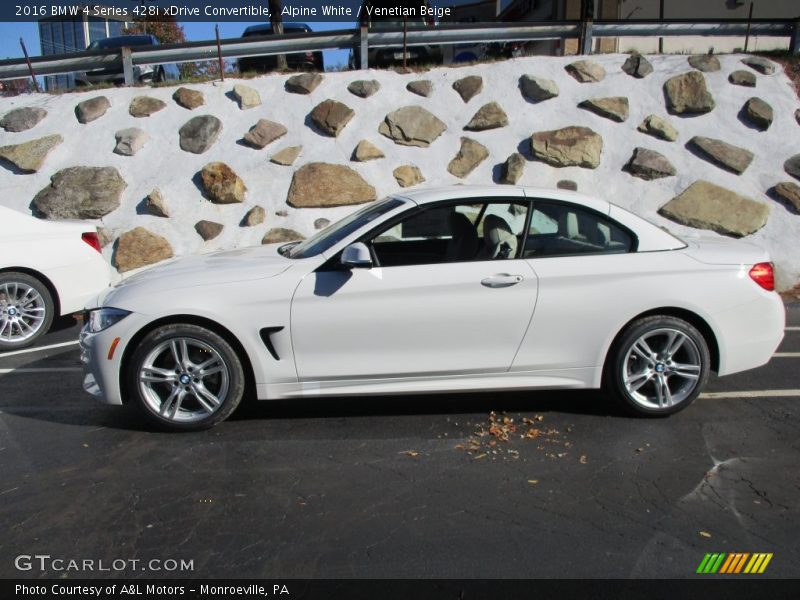 Alpine White / Venetian Beige 2016 BMW 4 Series 428i xDrive Convertible