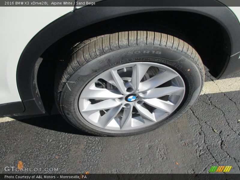 Alpine White / Sand Beige 2016 BMW X3 xDrive28i
