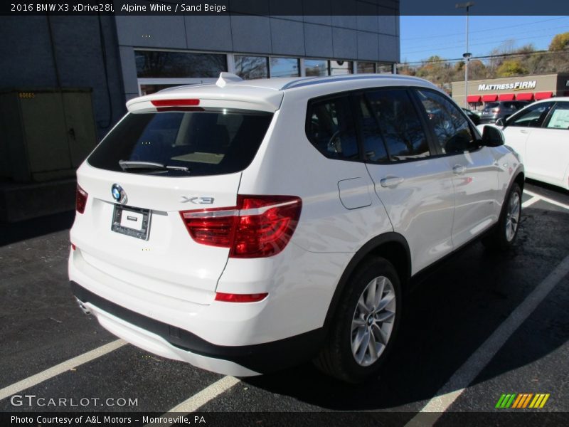 Alpine White / Sand Beige 2016 BMW X3 xDrive28i