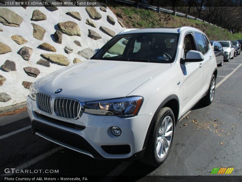 Alpine White / Sand Beige 2016 BMW X3 xDrive28i