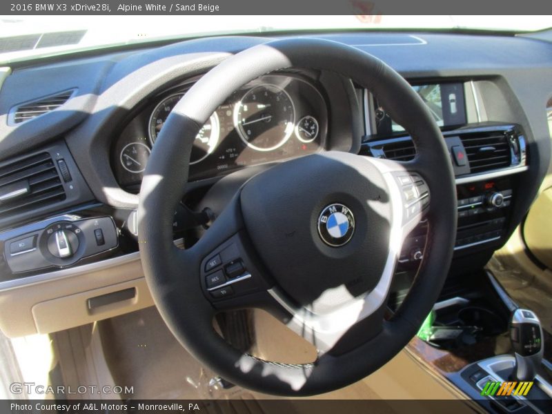 Alpine White / Sand Beige 2016 BMW X3 xDrive28i