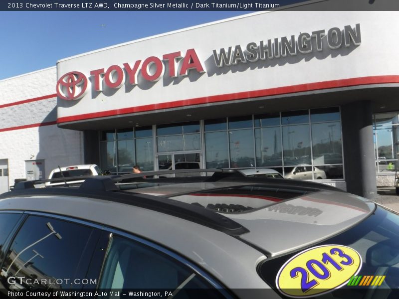 Champagne Silver Metallic / Dark Titanium/Light Titanium 2013 Chevrolet Traverse LTZ AWD