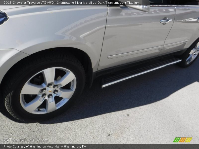 Champagne Silver Metallic / Dark Titanium/Light Titanium 2013 Chevrolet Traverse LTZ AWD
