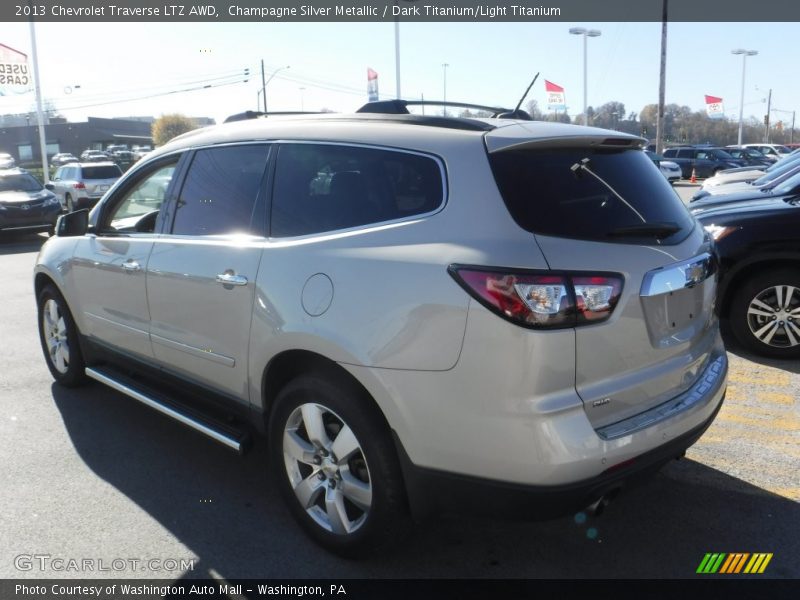 Champagne Silver Metallic / Dark Titanium/Light Titanium 2013 Chevrolet Traverse LTZ AWD