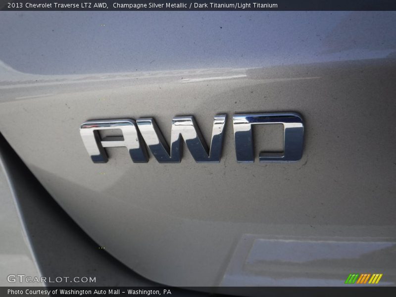 Champagne Silver Metallic / Dark Titanium/Light Titanium 2013 Chevrolet Traverse LTZ AWD