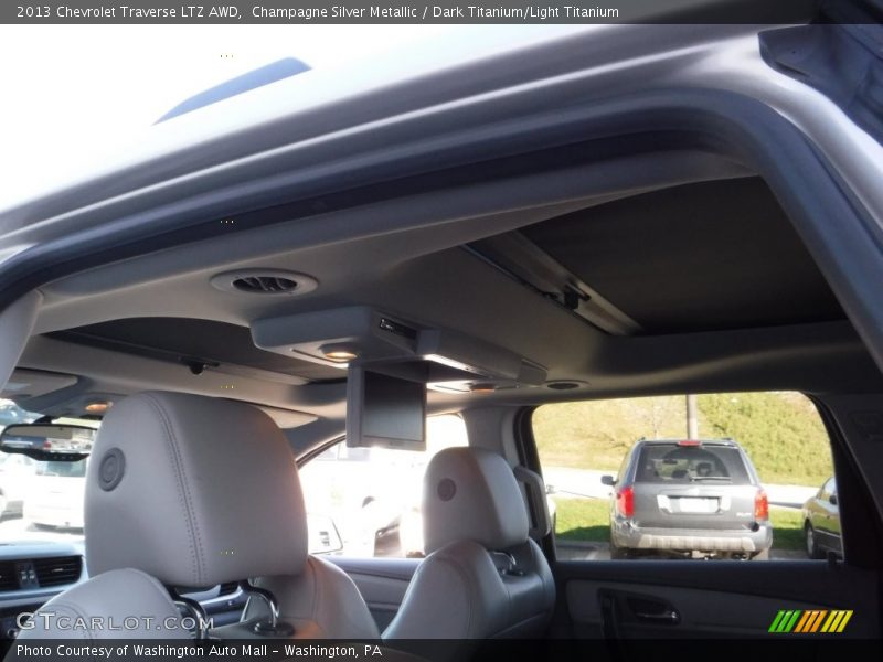 Champagne Silver Metallic / Dark Titanium/Light Titanium 2013 Chevrolet Traverse LTZ AWD